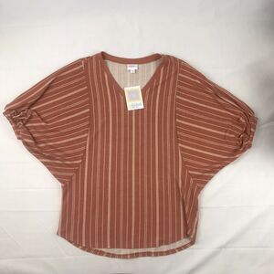 Lularoe Renee Balloon Sleeve Top Shirt X Small Vertical‎ Stripe Print